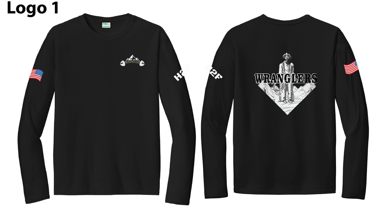2Wranglers: Logo 1 Cowboy long sleeve t-shirt