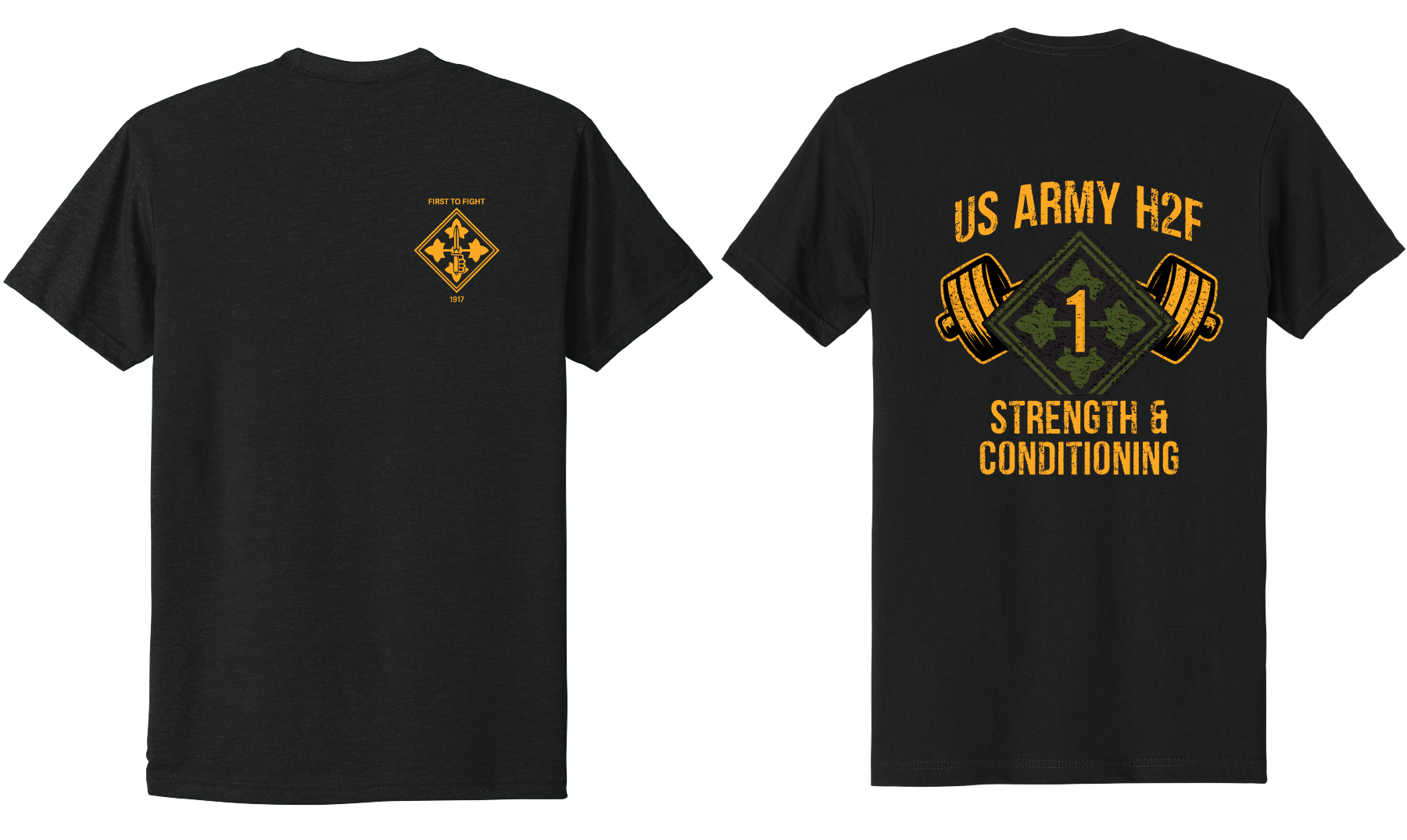 H2F 1BDE logo 2 Short sleeve CVC blend-shirt XS-4XL