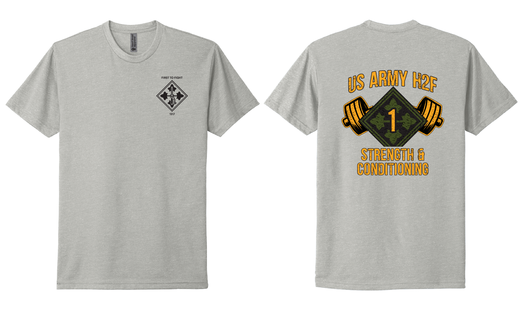 H2F 1BDE logo 2 Short sleeve CVC blend-shirt XS-4XL