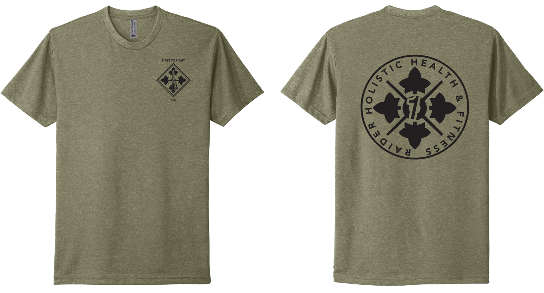 H2F 1BDE logo 1 Short sleeve CVC blend-shirt XS-4XL