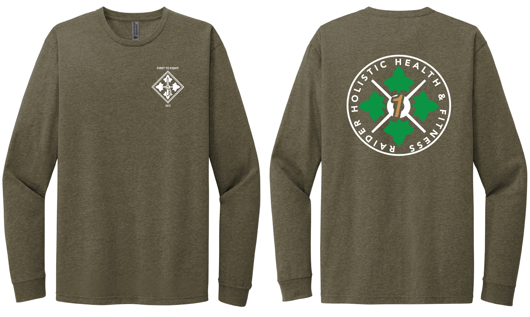 H2F 1BDE logo 1 Long sleeve CVC blend-shirt XS-4XL