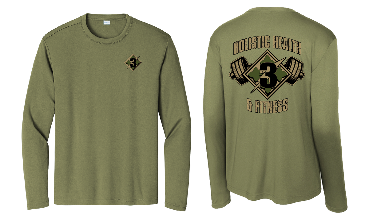 H2F 3BDE Long sleeve moisture wicking t-shirt XS-4XL.  PC380LS