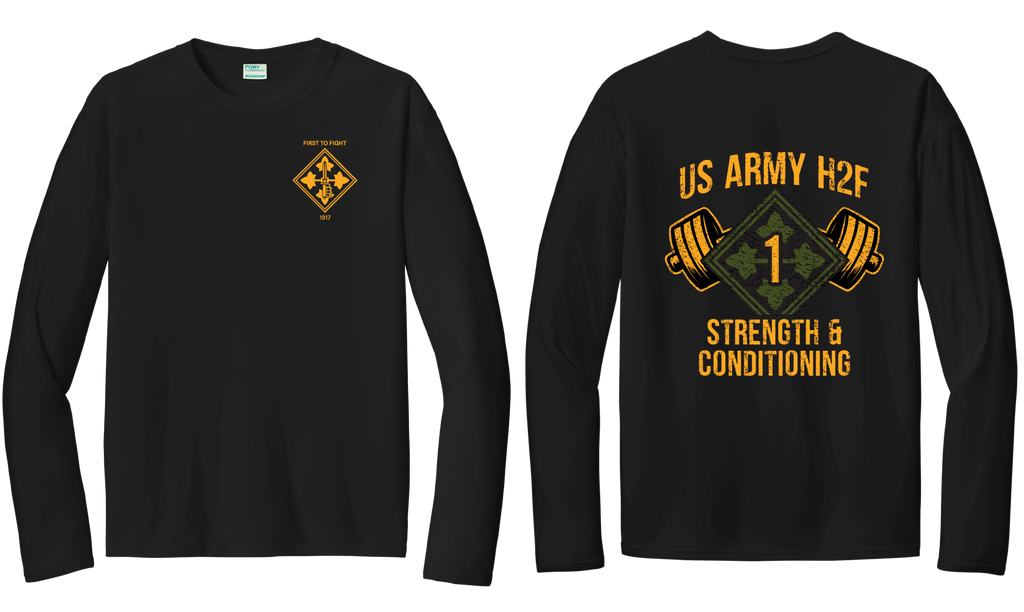 H2F 1BDE logo 2 Long sleeve moisture wicking t-shirt XS-4XL