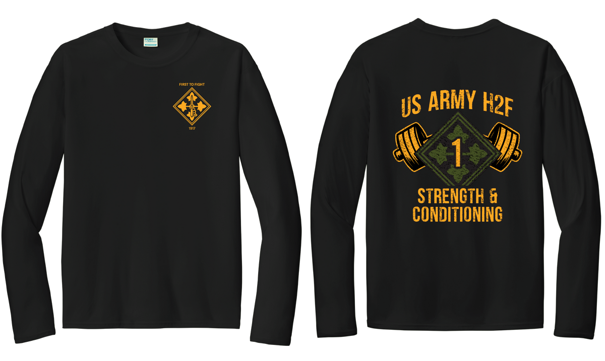 H2F 1BDE logo 2 Long sleeve moisture wicking t-shirt XS-4XL