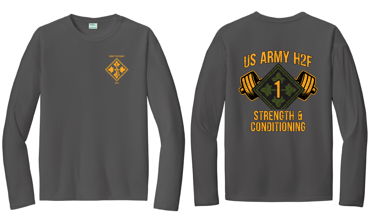 H2F 1BDE logo 2 Long sleeve moisture wicking t-shirt XS-4XL