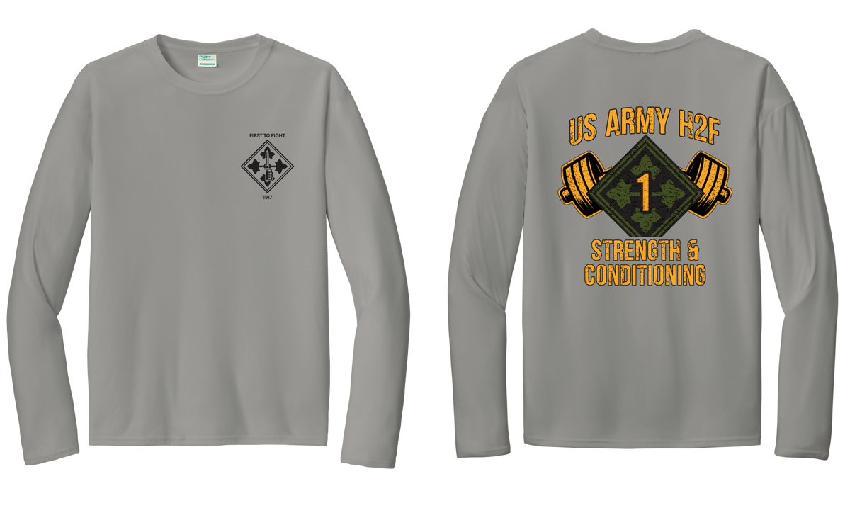 H2F 1BDE logo 2 Long sleeve moisture wicking t-shirt XS-4XL
