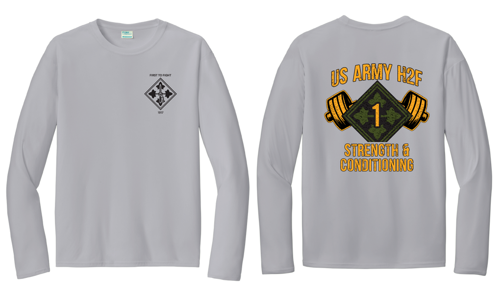 H2F 1BDE logo 2 Long sleeve moisture wicking t-shirt XS-4XL