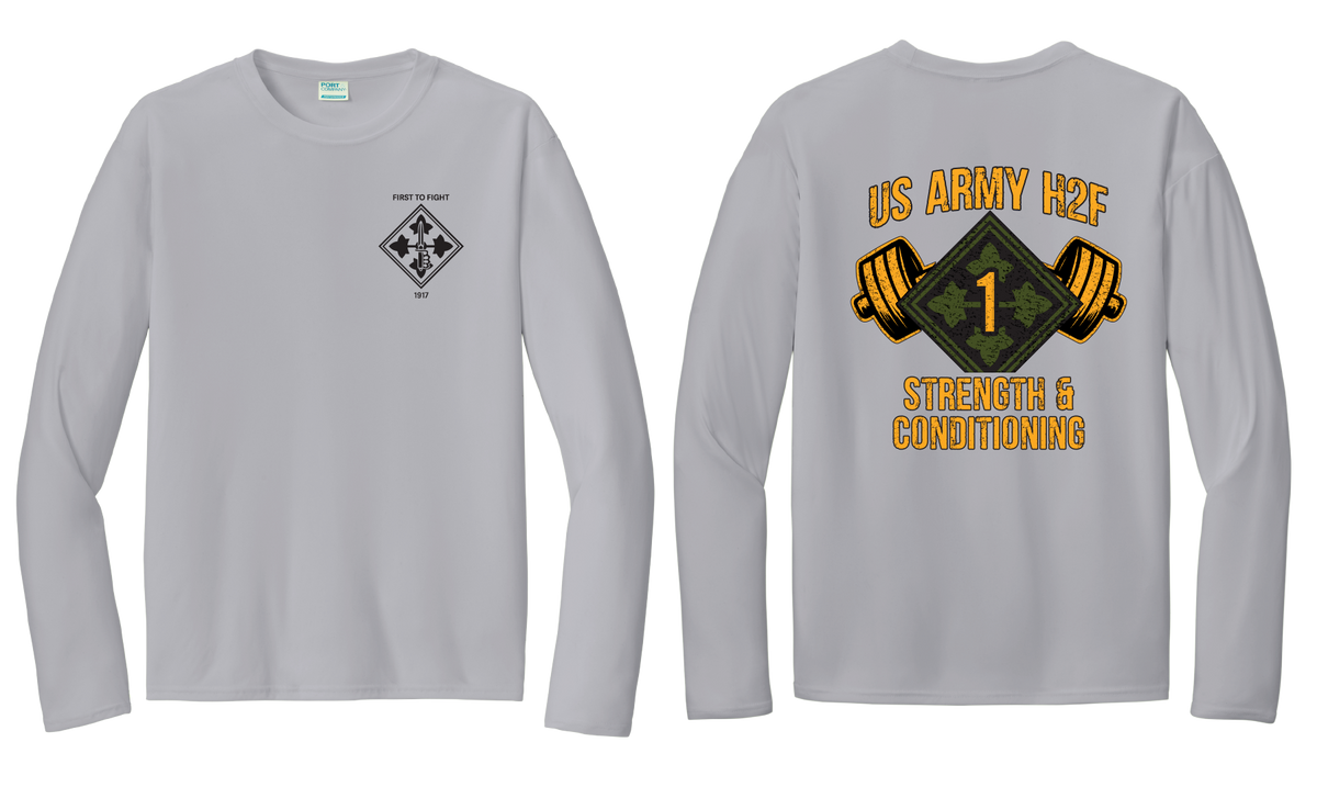 H2F 1BDE logo 2 Long sleeve moisture wicking t-shirt XS-4XL