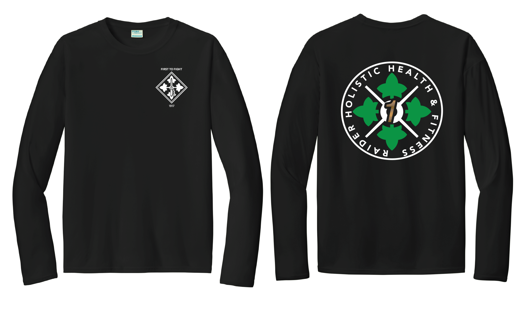 H2F 1BDE logo 1 Long sleeve moisture wicking t-shirt XS-4XL Black
