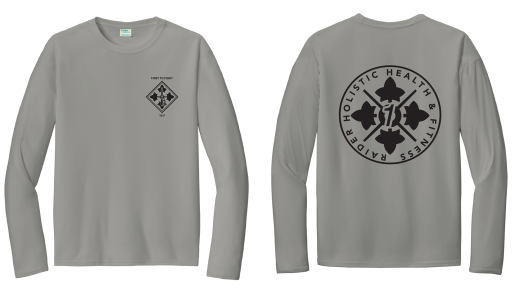 H2F 1BDE logo 1 Long sleeve moisture wicking t-shirt XS-4XL Black