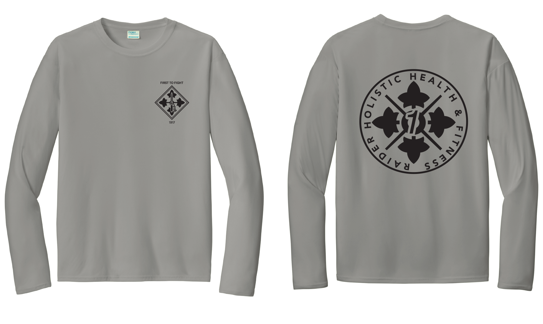 H2F 1BDE logo 1 Long sleeve moisture wicking t-shirt XS-4XL Black