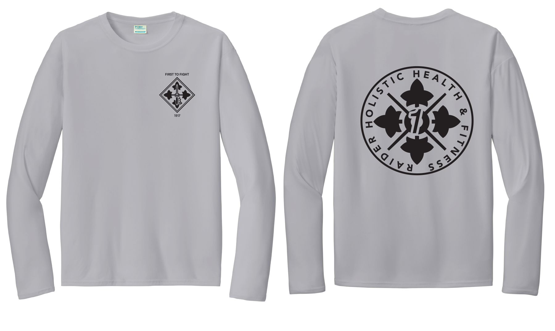 H2F 1BDE logo 1 Long sleeve moisture wicking t-shirt XS-4XL Black