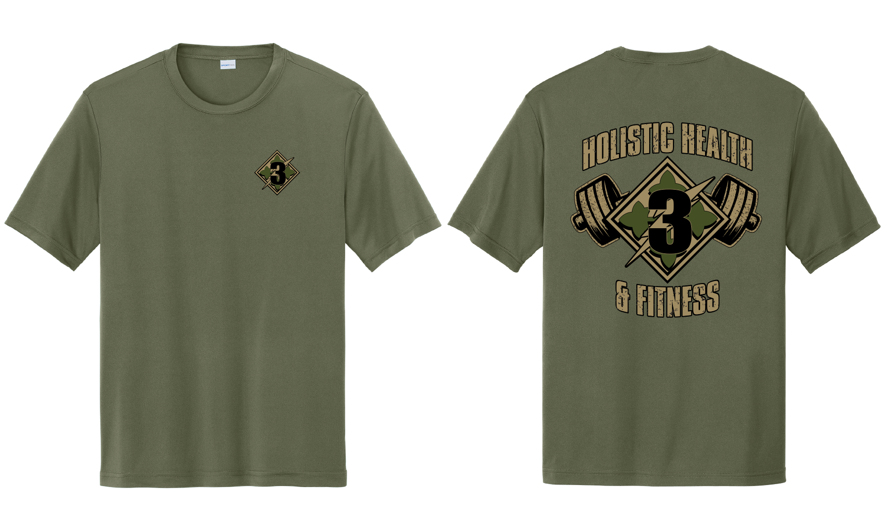 H2F 3BDE Short sleeve moisture wicking t-shirt XS-4XL. PC380