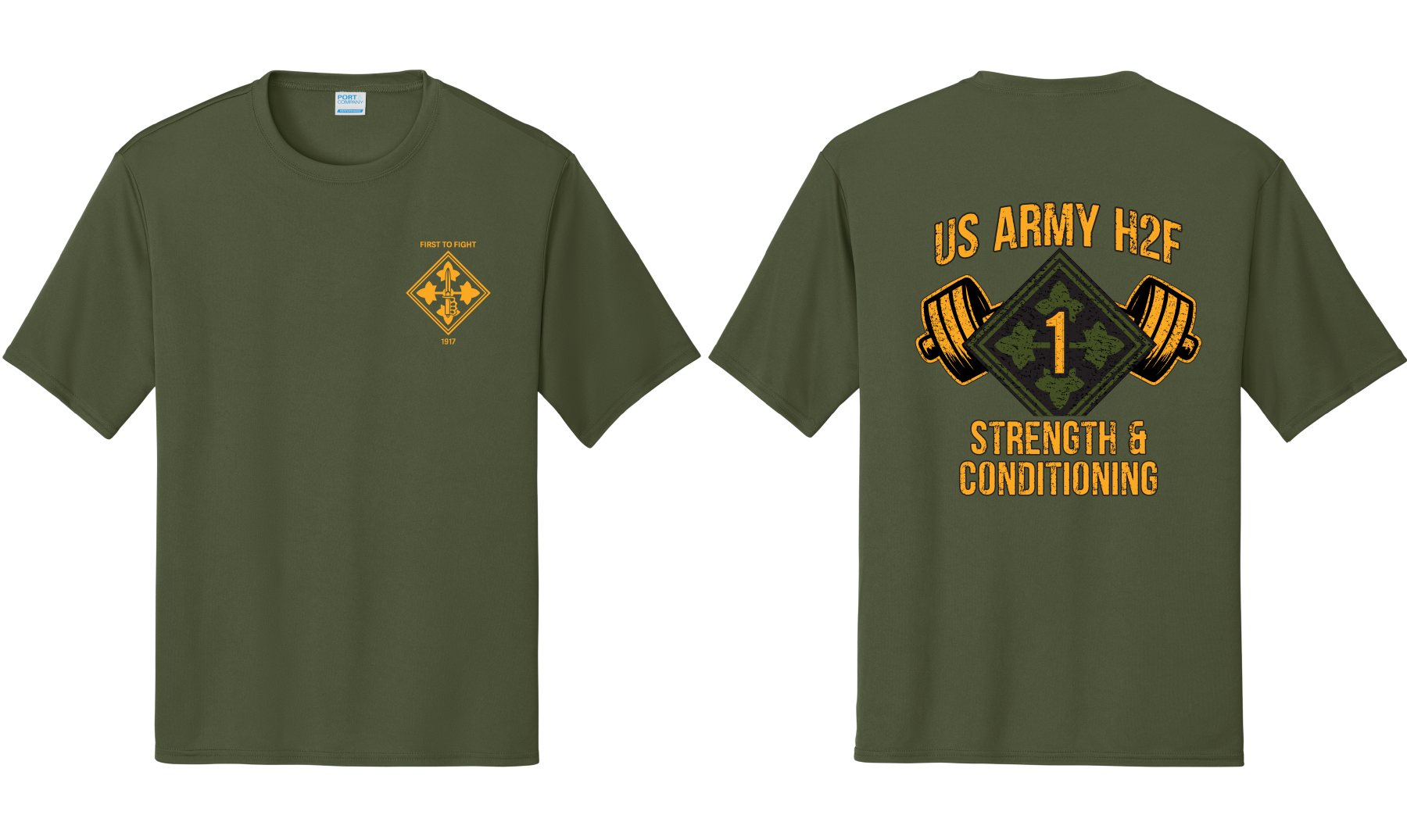 H2F 1BDE logo 2 Short sleeve moisture wicking t-shirt XS-4XL