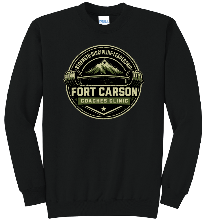 Ft. Carson COACHES CLINIC 2026 crewneck sweatshirt