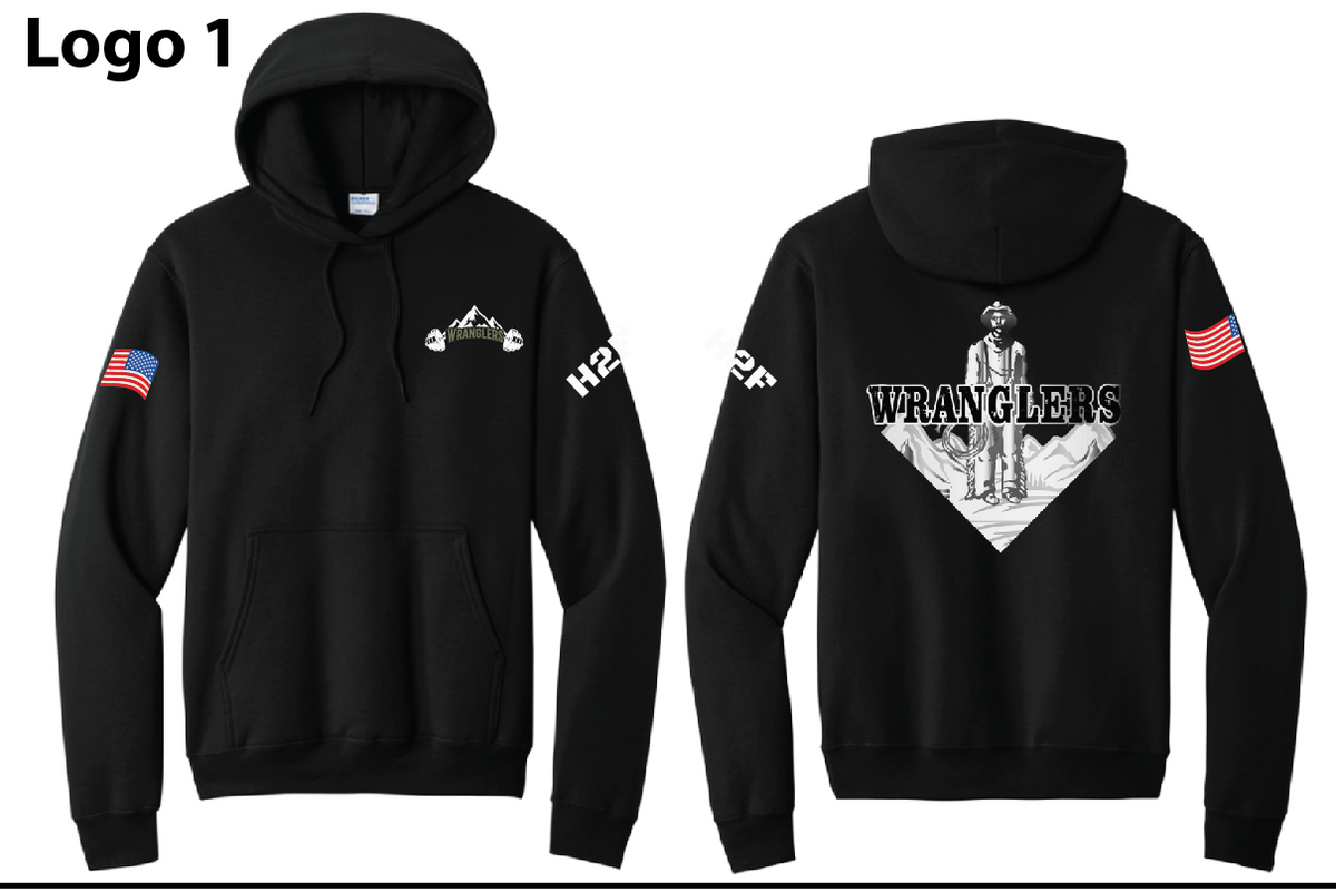6Wranglers: Logo 1 Cowboy Hoodie