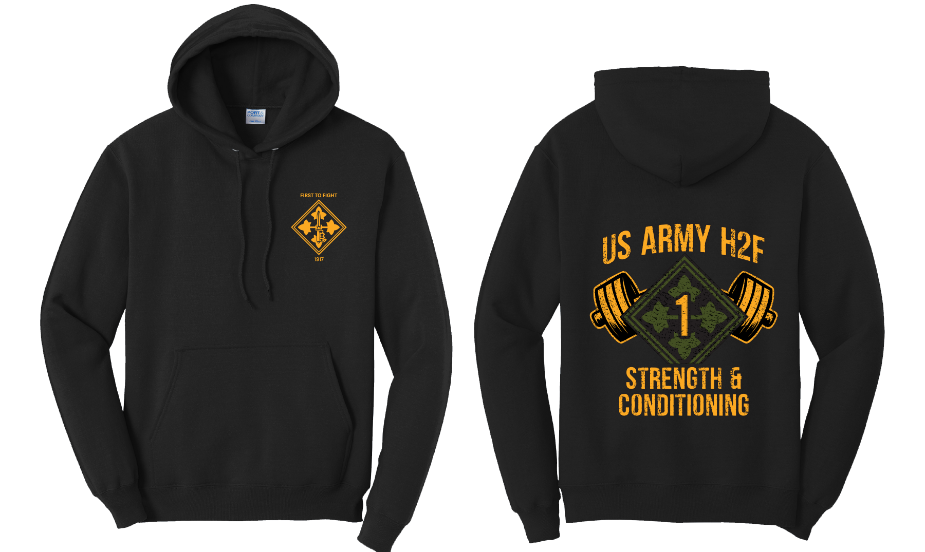 H2F 1BDE logo 2 Hoodie  S-4XL