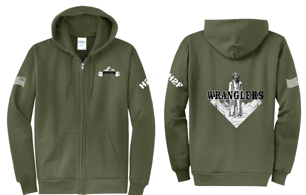 7Wranglers: Logo 1 Cowboy Full Zip Hoodie