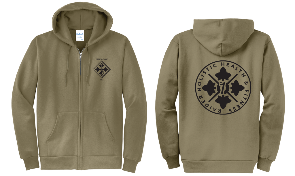 H2F 1BDE LOGO 1 Full Zip Hoodie  S-4XL