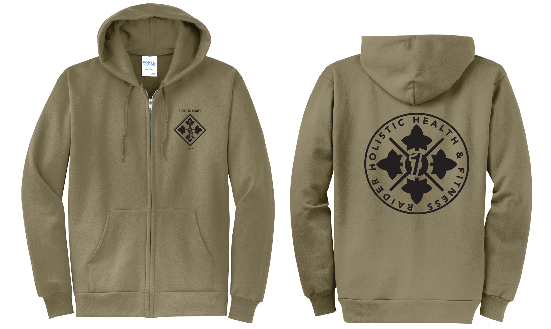 H2F 1BDE LOGO 1 Full Zip Hoodie  S-4XL