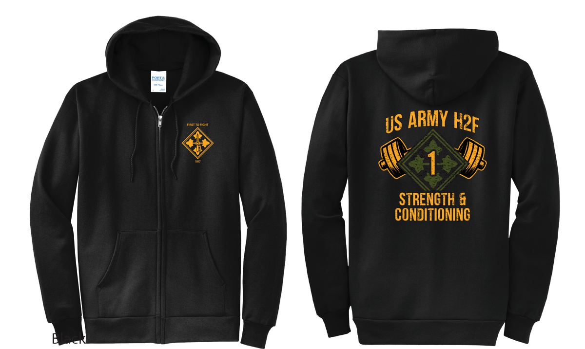 H2F 1BDE logo 2 Full Zip Hoodie