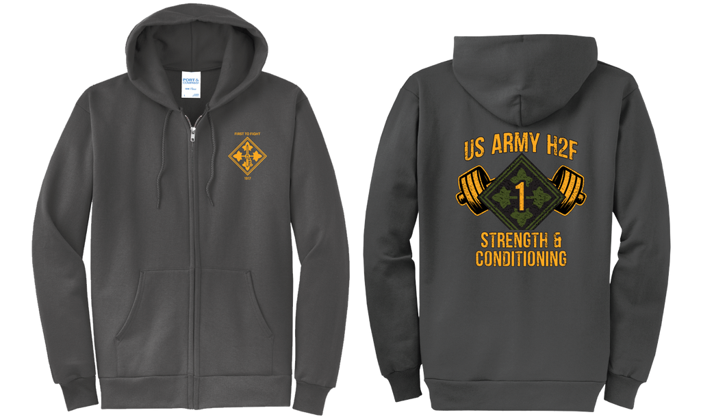 H2F 1BDE logo 2 Full Zip Hoodie