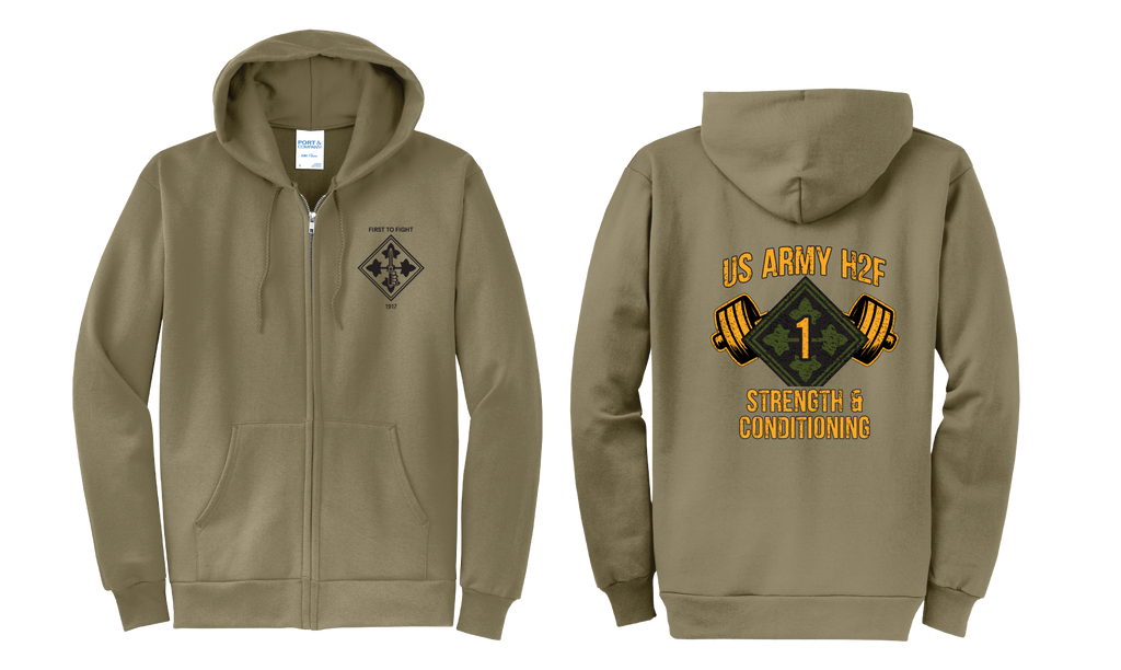 H2F 1BDE logo 2 Full Zip Hoodie