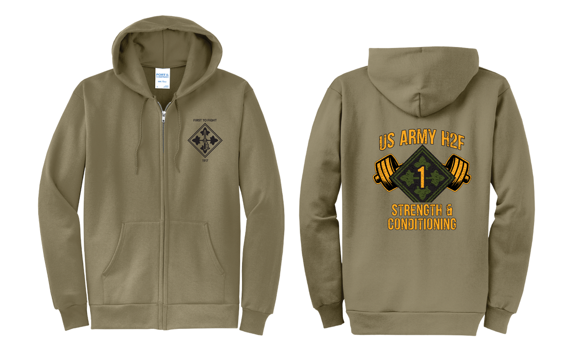 H2F 1BDE logo 2 Full Zip Hoodie