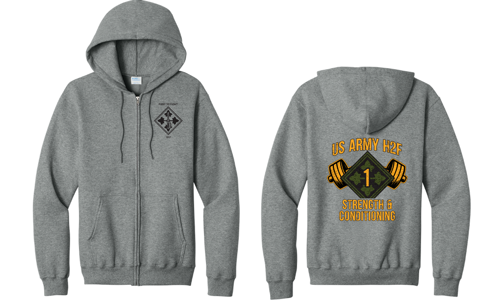 H2F 1BDE logo 2 Full Zip Hoodie
