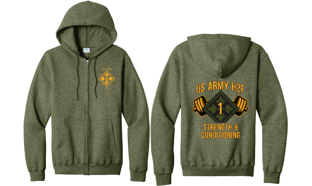 H2F 1BDE logo 2 Full Zip Hoodie