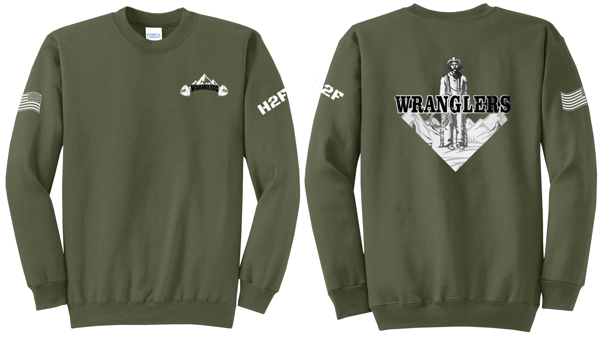 5Wranglers: Logo 1 Cowboy Crewneck sweatshirt