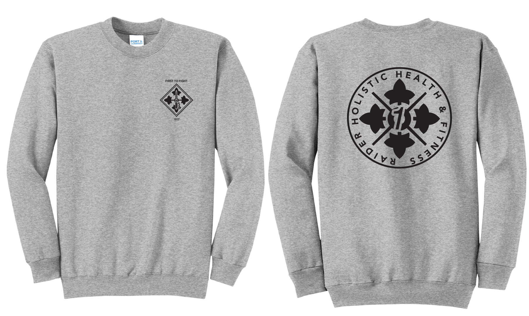 H2F 1BDE logo 1 Crewneck Sweatshirt  S-4XL Black