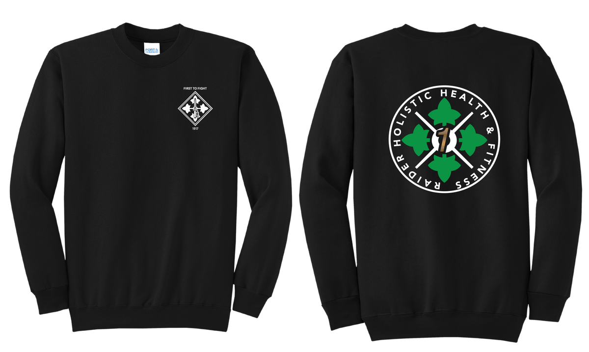 H2F 1BDE logo 1 Crewneck Sweatshirt  S-4XL Black