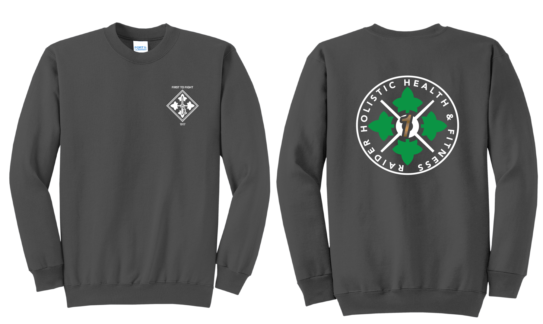H2F 1BDE logo 1 Crewneck Sweatshirt  S-4XL Black