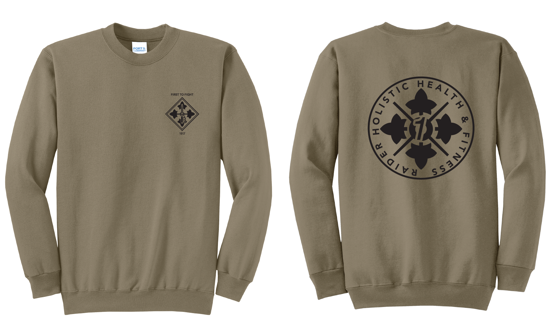 H2F 1BDE logo 1 Crewneck Sweatshirt  S-4XL Black