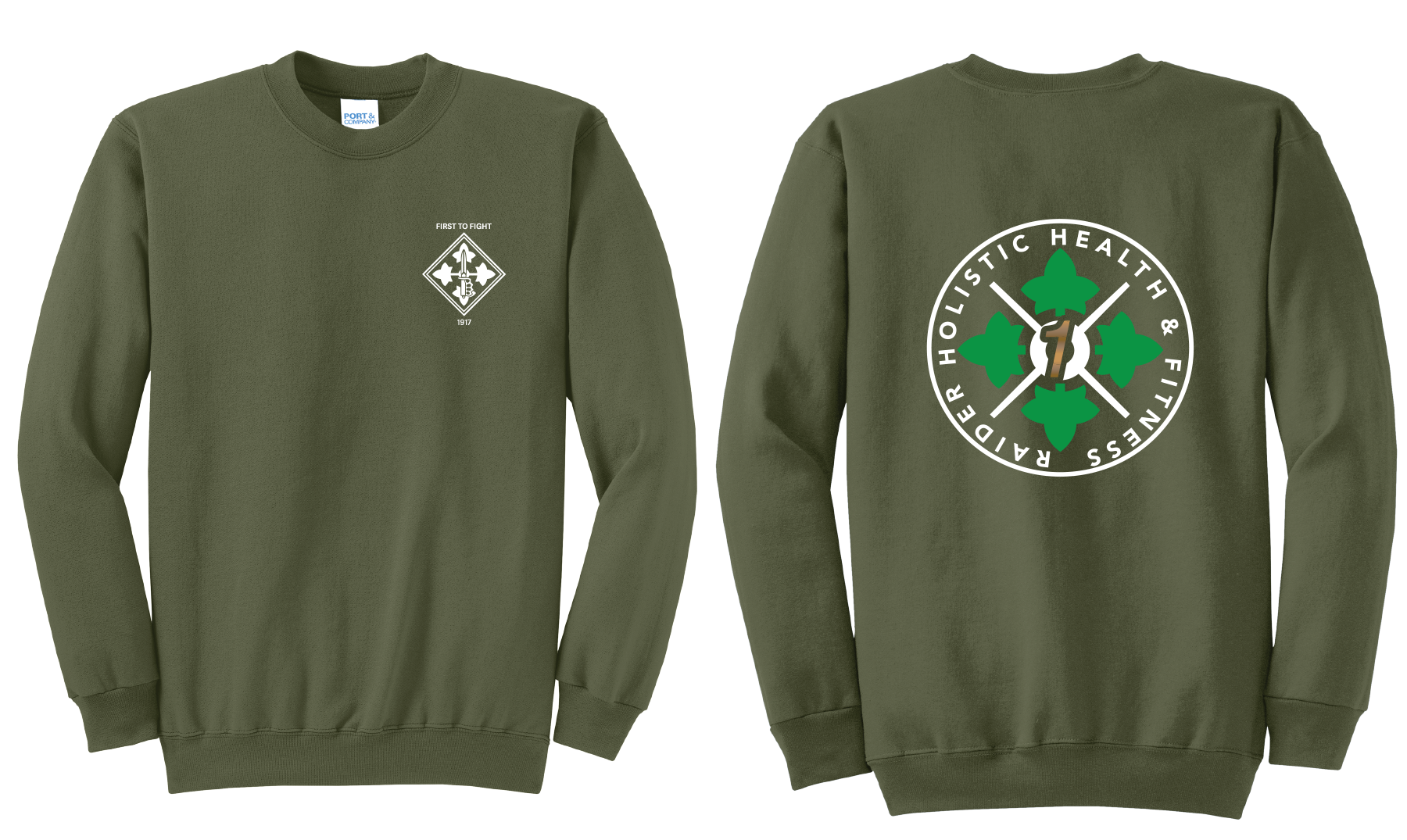 H2F 1BDE logo 1 Crewneck Sweatshirt  S-4XL Black