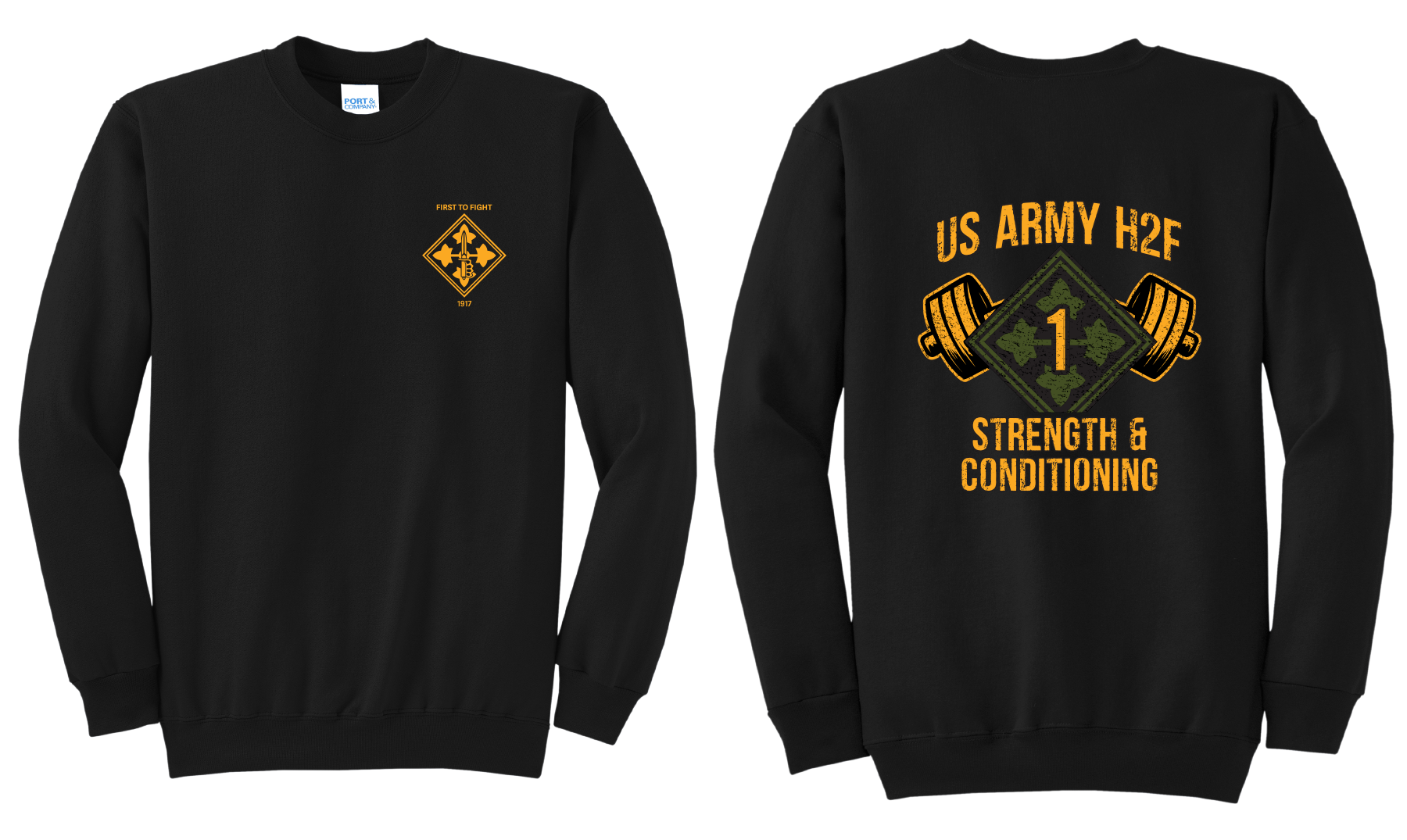 H2F 1BDE logo 2 Crewneck Sweatshirt  S-4XL