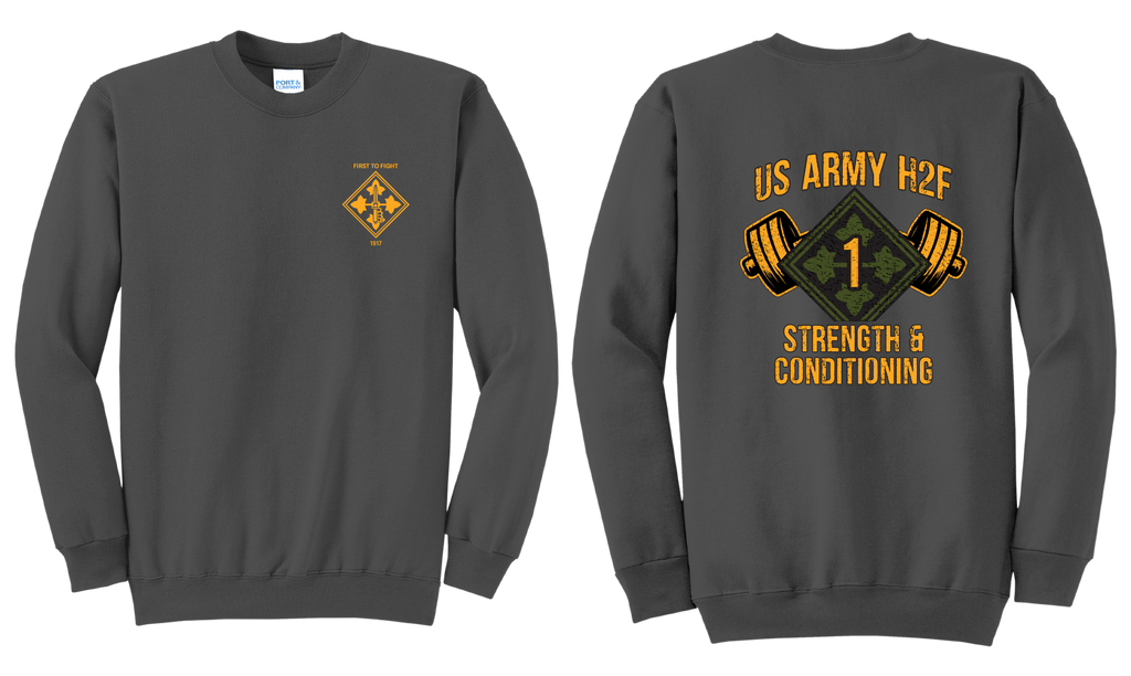 H2F 1BDE logo 2 Crewneck Sweatshirt  S-4XL