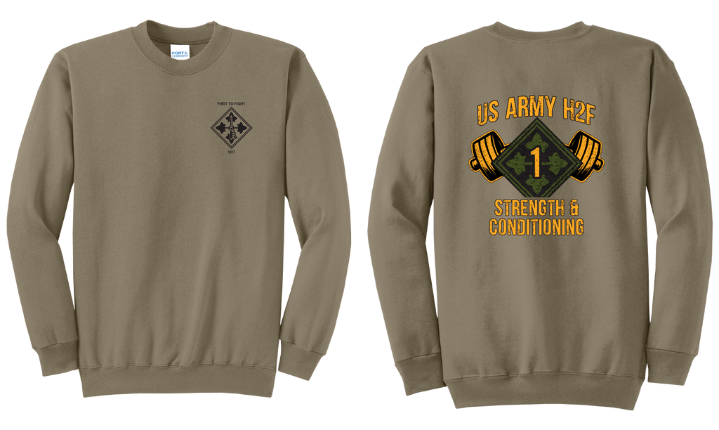 H2F 1BDE logo 2 Crewneck Sweatshirt  S-4XL