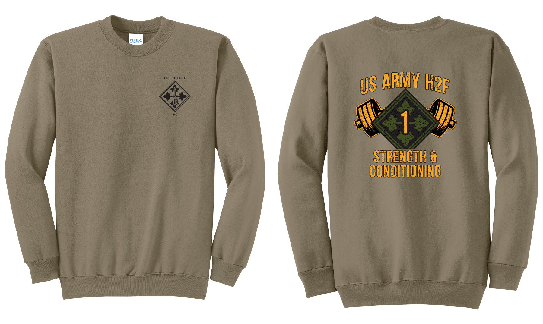 H2F 1BDE logo 2 Crewneck Sweatshirt  S-4XL