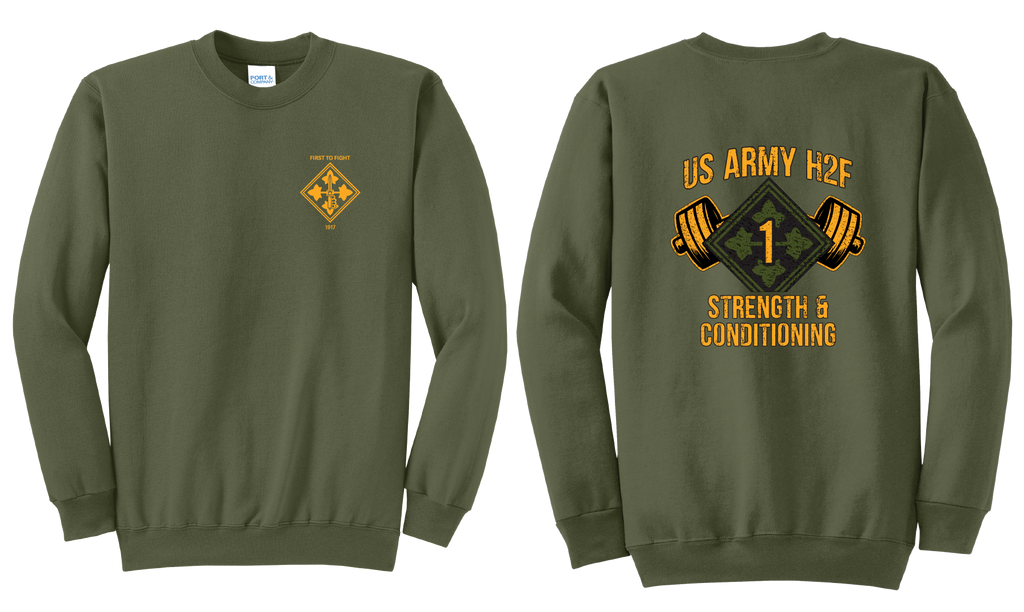H2F 1BDE logo 2 Crewneck Sweatshirt  S-4XL