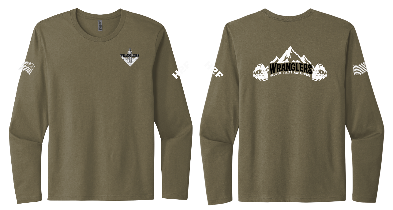 4Wranglers: Logo 2 H2F Mntn long sleeve performance t-shirt