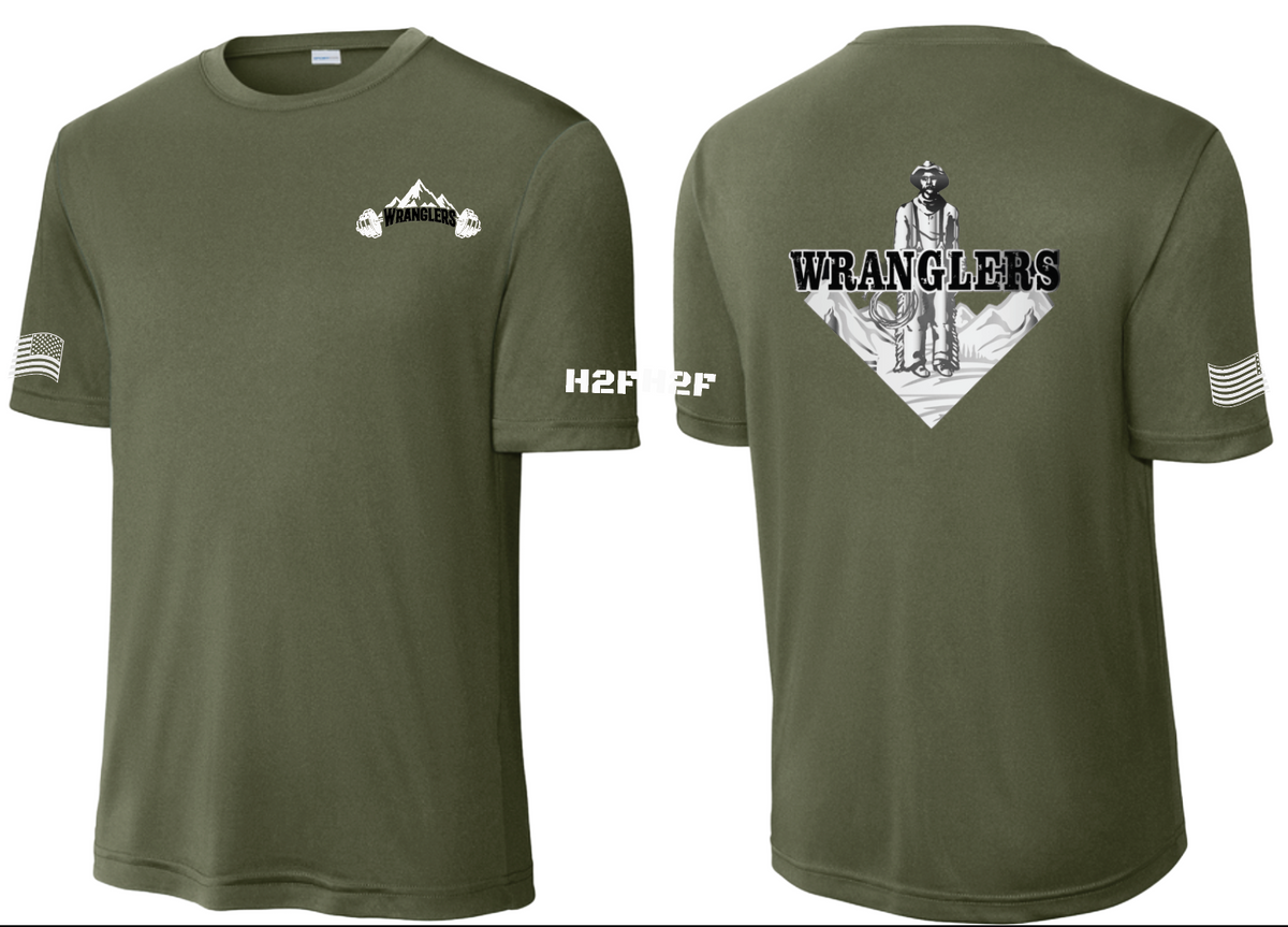 3Wranglers: Logo 1 Cowboy short sleeve performance t-shirt