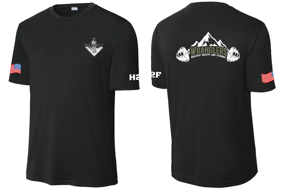 3Wranglers: Logo 2 H2F Mntn short sleeve performance t-shirt