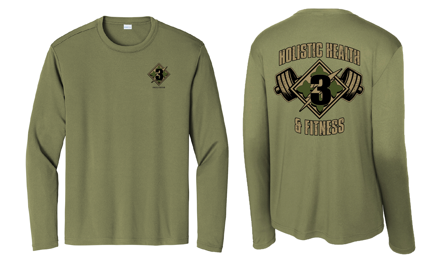fac H2F 3BDE Long sleeve moisture wicking t-shirt XS-4XL.  PC380LS